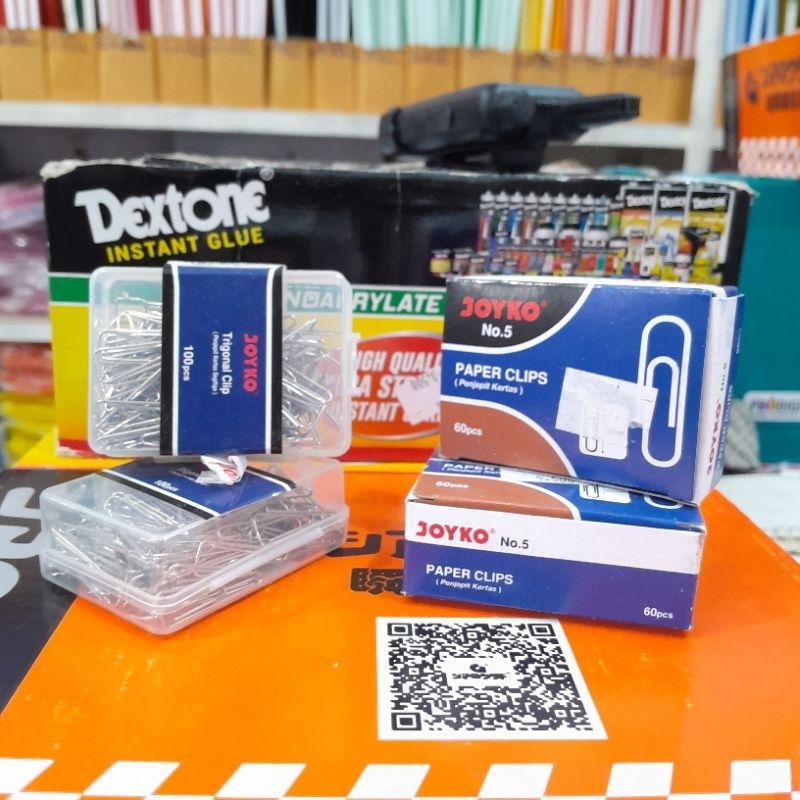 

PAPER CLIPS DAN TRIGONAL CLIP PENJEPIT KERTAS MEREK JOYKO
