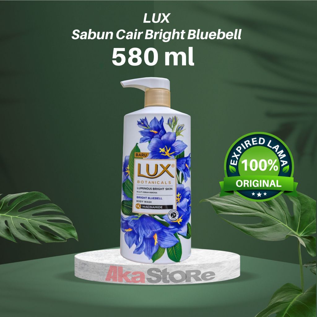 Lux sabun cair bright bluebell botol 580ml