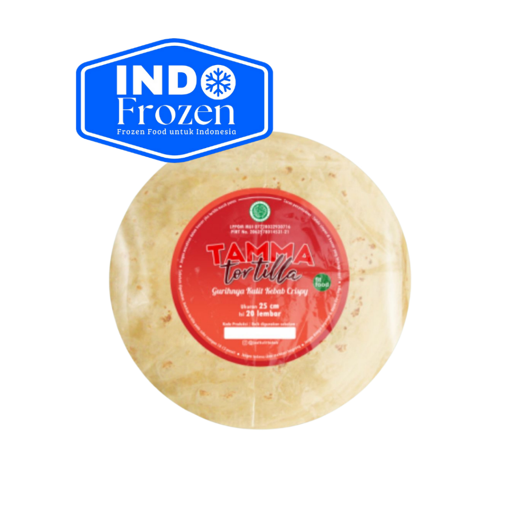 

KULIT KEBAB TORTILLA UKURAN 25CM ISI 20PCS BER-BPOM TAMMA FOOD