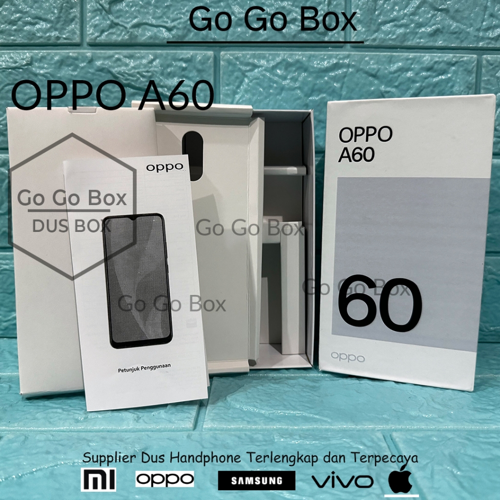 DUS DUSBOX OPPO A60 - GRATIS STICKER - DAN FULLSET (CHARGER + EARPHONE) - BOX OPPO