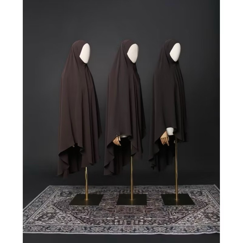 NWT Zaysaku Khimar Basic Bandana Karet Dagu Black Alzeera AntiUv L