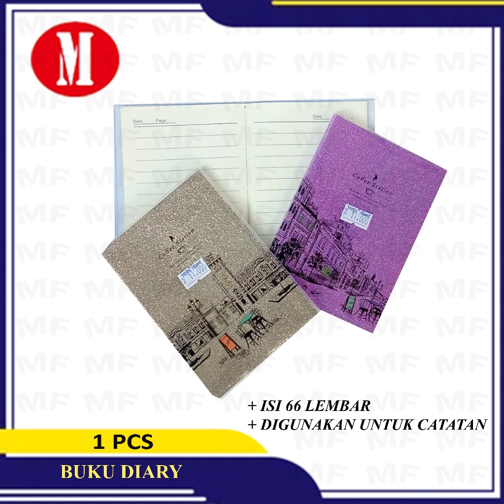 

Buku Diary Gliter Coffee Station A6