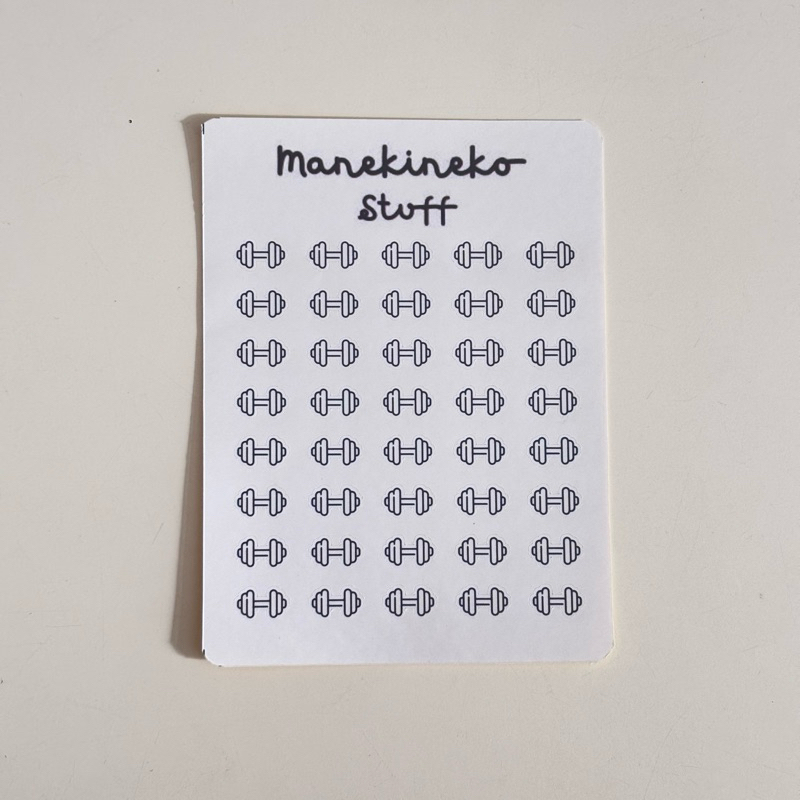 

Stiker Ikon Barbel / Barbel icon stickers / tiny stickers journaling