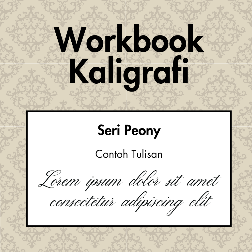 

Peony Series - Workbook Latihan Calligraphy Copperplate Lettering Kaligrafi DIY Craft