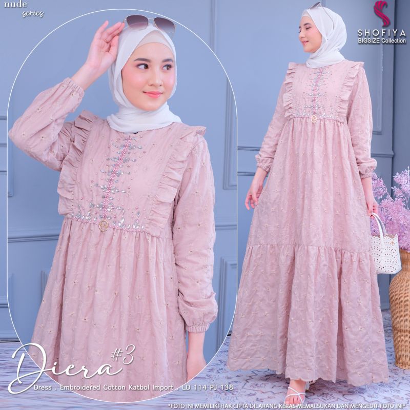gamis dress ORI bahan premium diera 3