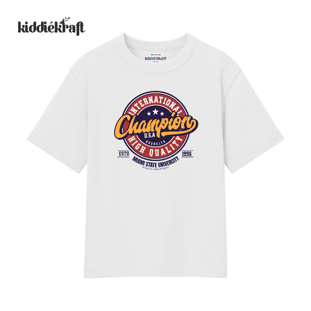 KiddieKraft - Kaos Anak Champion Baju Anak Champion Distro Cotton Combed Unisex - Champion USA