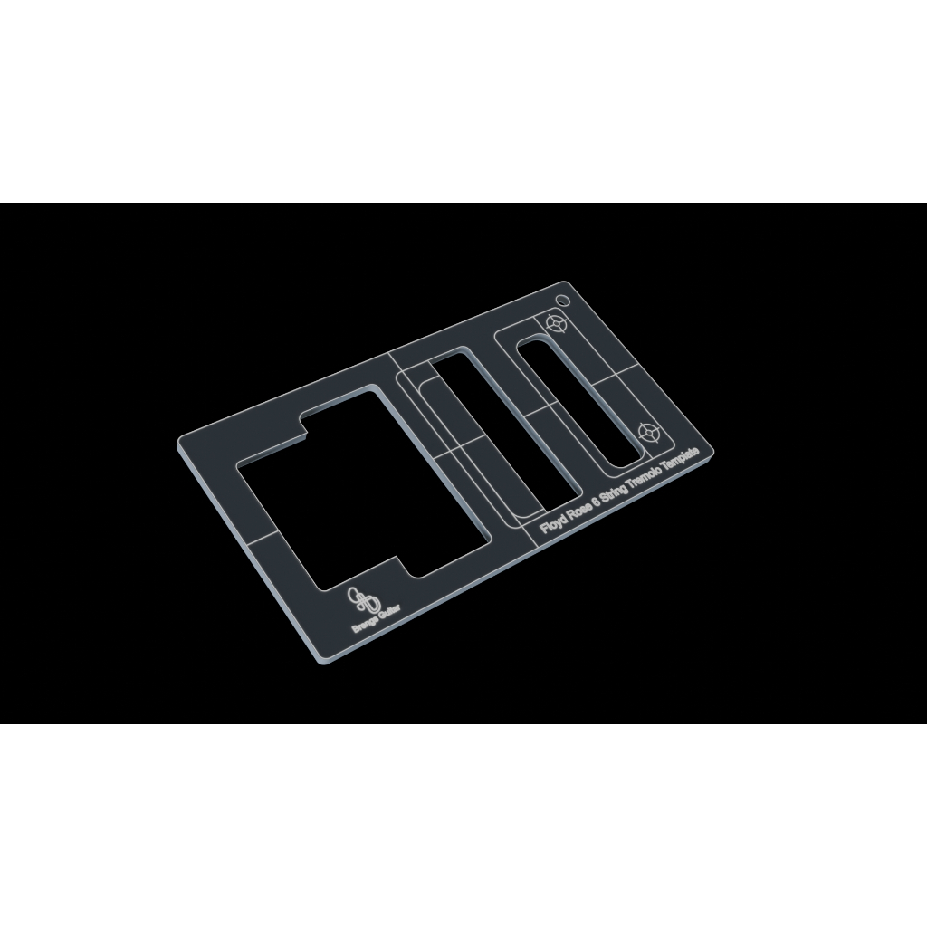 Template Mal Cavity Tremolo Floyd Rose 6 String dan 7 String Bahan Akrilik 5mm