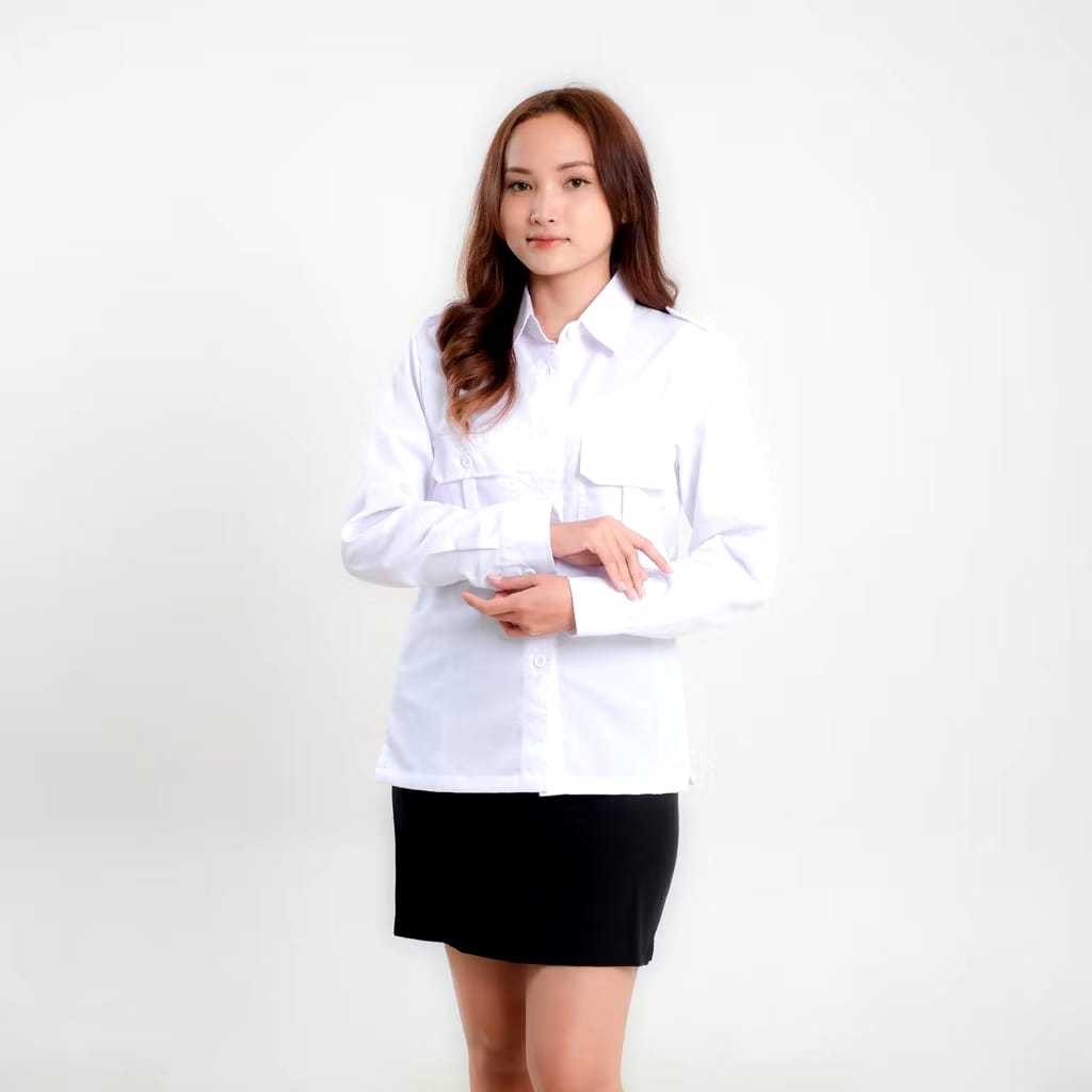 PREMIUM Baju Dinas Putih Pns Wanita Baju Pdh Wanita Putih Seragam Putih Pns Wanita Baju Putih Atasan