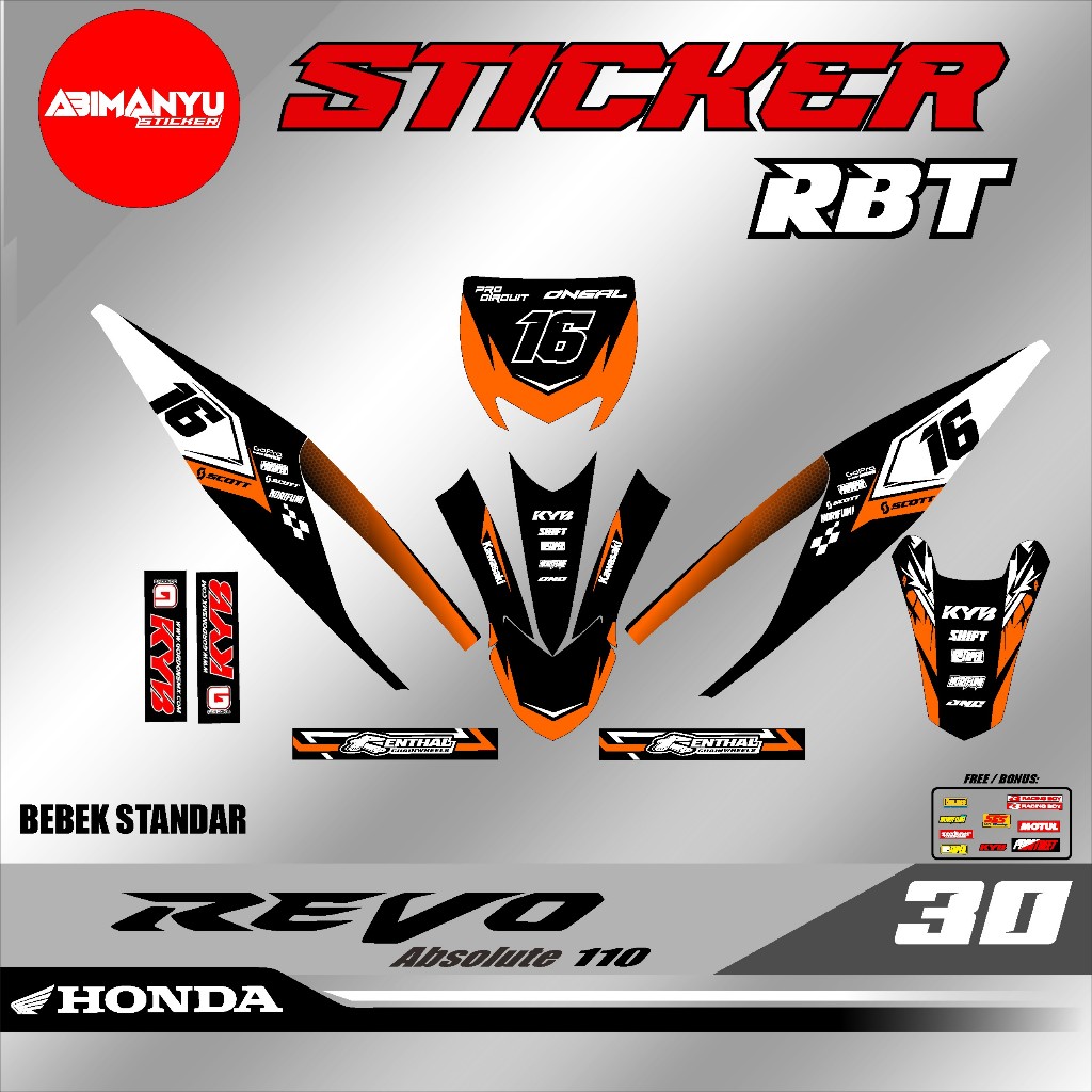 COD Sticker SETRIPING Scotltl Semi Fullbody Rbt Revo Absolute Rbt VEGA New Motor Trabas AL / Stiker 