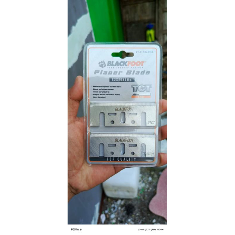 Mata pisau planer blade pasah kayu blackfoot tct baja 5mm