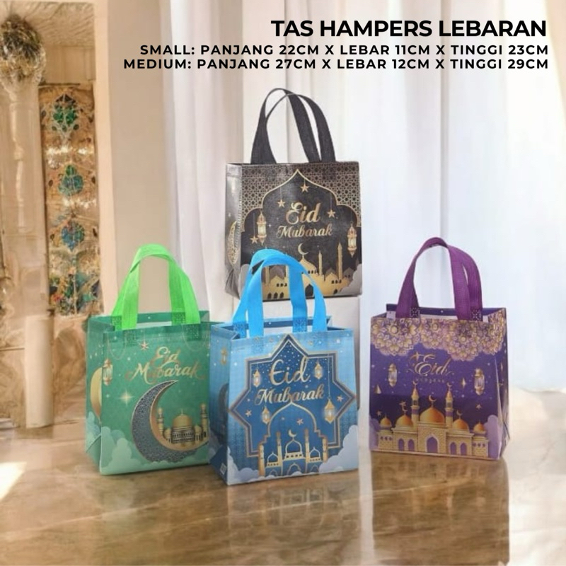 

[BISA INSTANT] PAPER BAG / SPUNBOND LEBARAN IDUL FITRI / GOODIE BAG AESTHETIC HAMPERS HADIAH MEDIUM