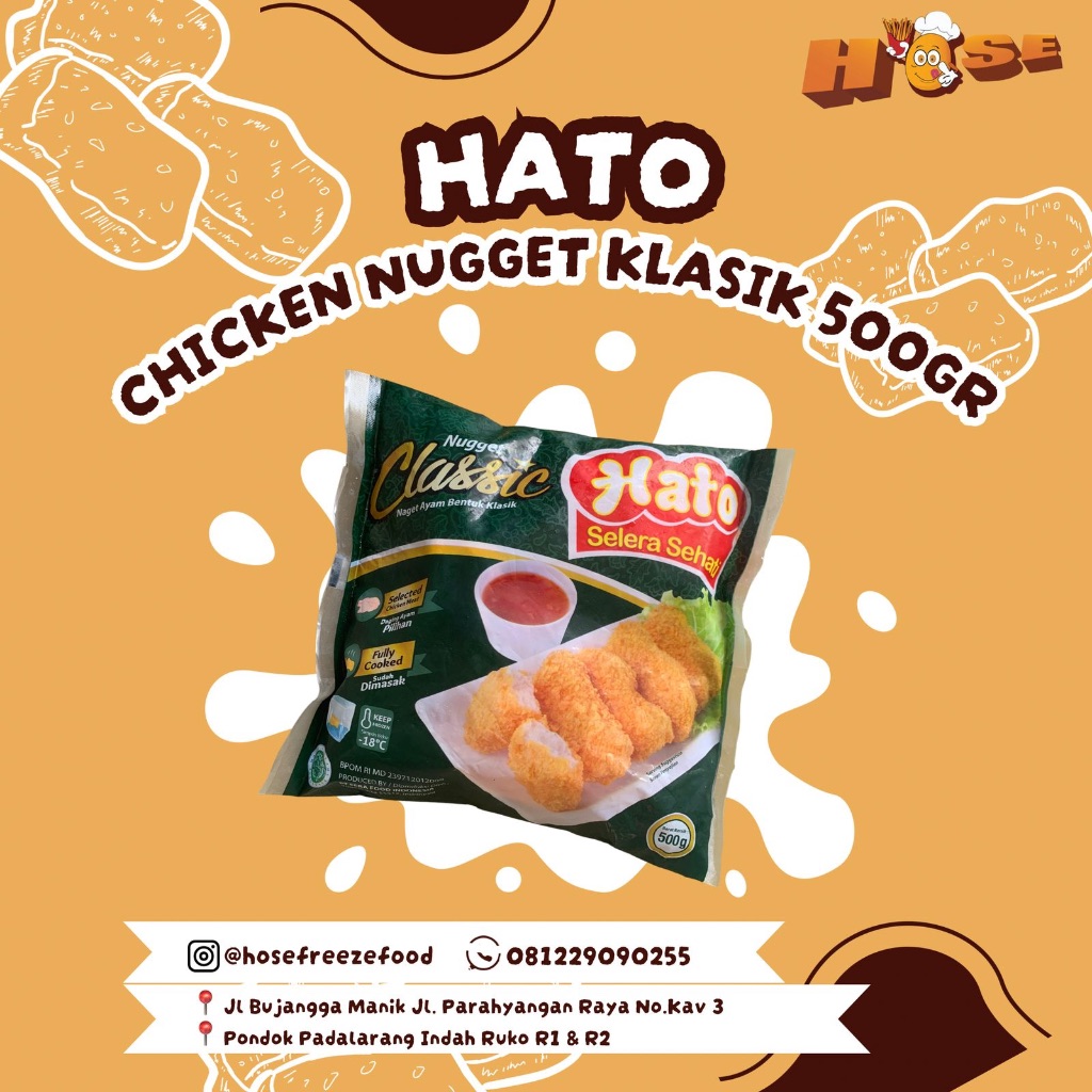 

Hato Chicken Nugget Klasik 500gr