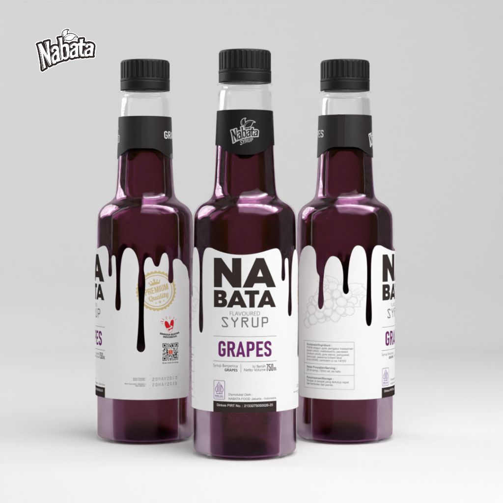 

Sirup Anggur Premium 750ml Nabata Drink - Syrup Grapes Untuk Cafe Restauran