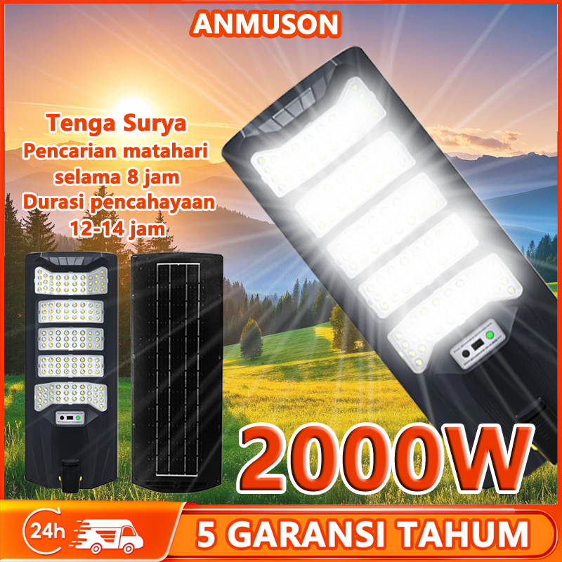 2000W lampu jalan tenaga surya lampu outdoor lampu jalan tenaga matahari lampu solar cell  lampu sol
