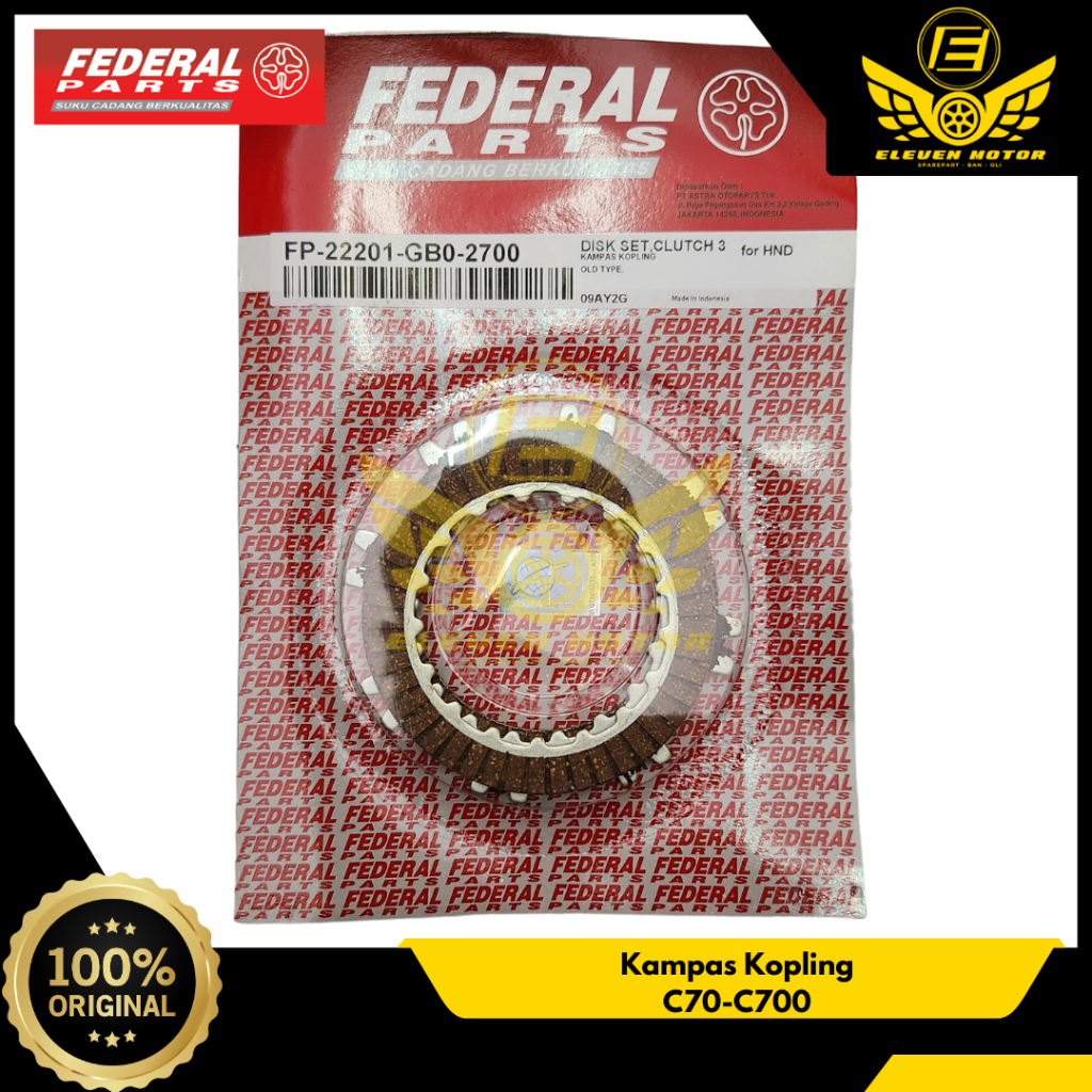 Kampas Kopling Plat Kopling Honda C70 ASTREA 800 SUPER CUP C700 C800 Federal Parts