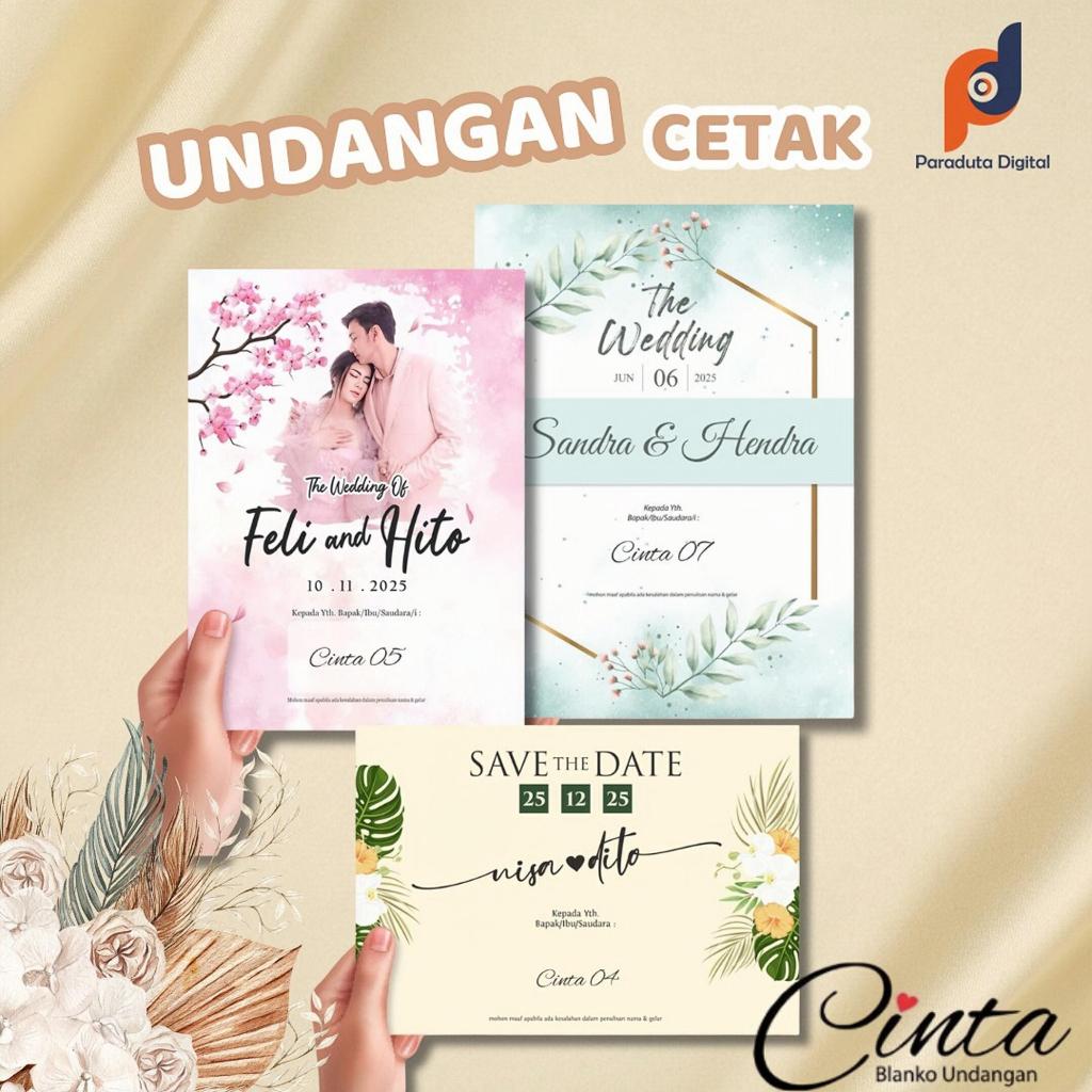 UNDANGAN NIKAH CETAK | UNDANGAN NIKAH CINTA SERIES | ELEGANT | MEWAH