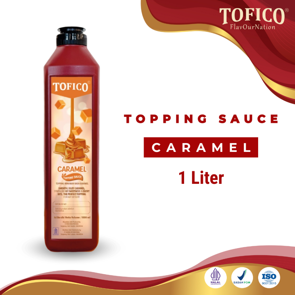 

Caramel Sauce Tofico / Karamel Saus Premium 1 Liter / Tofico Syrup Official