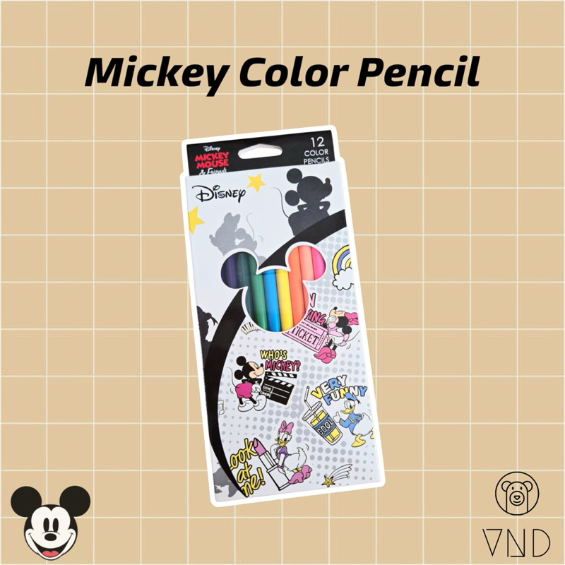 

Mickey Color Pencil ORI Japan/ Pensil Warna Mickey/ Alat Gambar