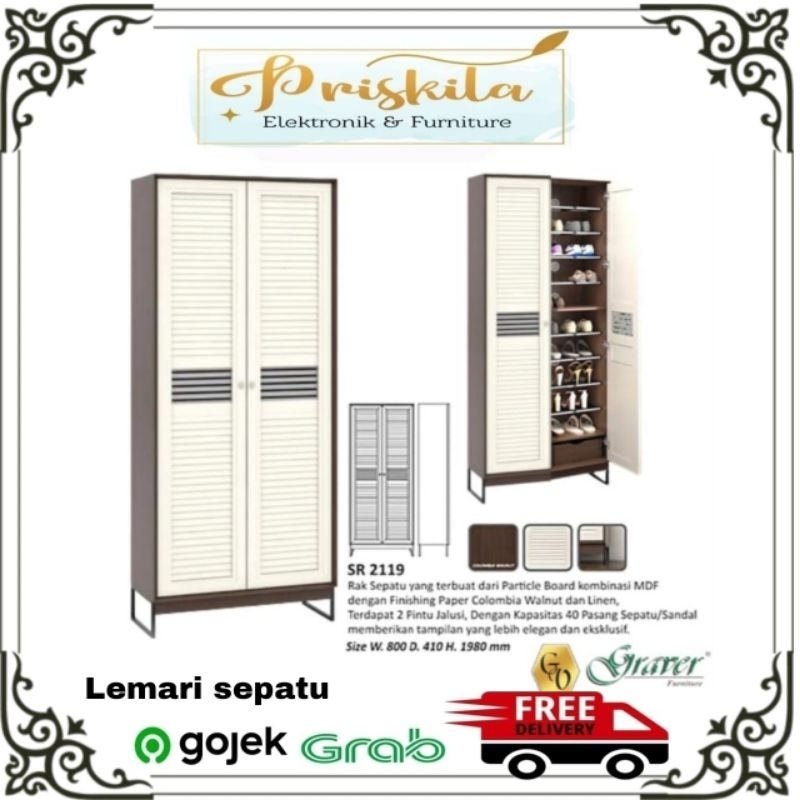 Lemari sepatu tinggi / rak sepatu melody / lemari sepatu minimalis/ FURNITURE PALEMBANG/ priskila el