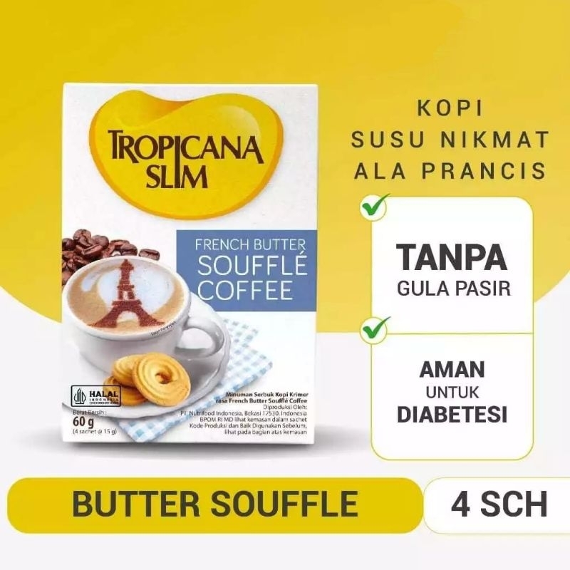 

Tropicana Slim Souffle Coffee 4's Minuman Kopi