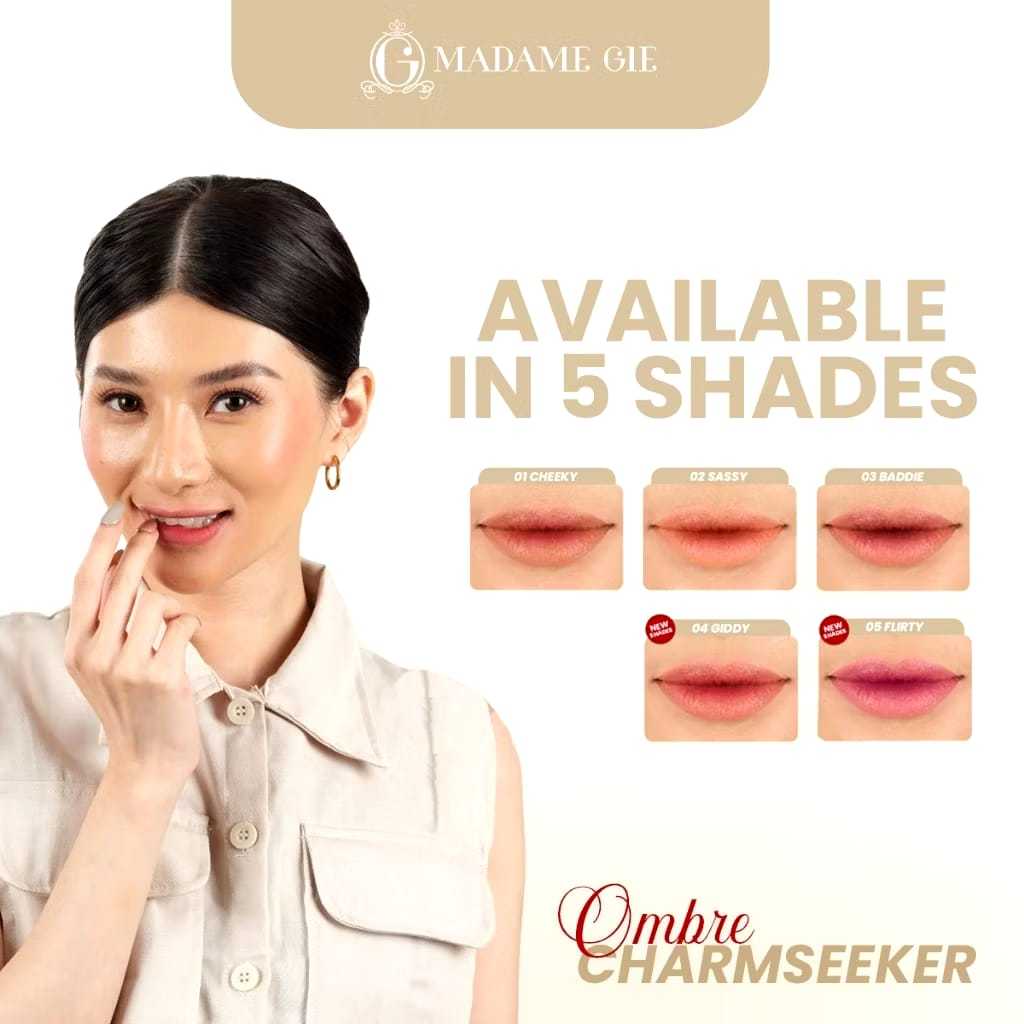 MADAME GIE CHARMSEEKER 2IN1 OMBRE LIPMATTE | LIPCREAM OMBRE ~ ORIGINAL 100%