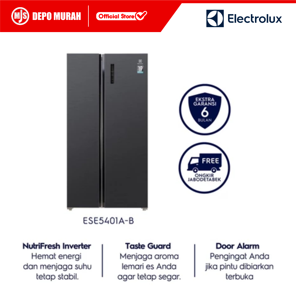 Electrolux Kulkas Side by Side 544L ESE5401A-BID / ESE 5401A-BID