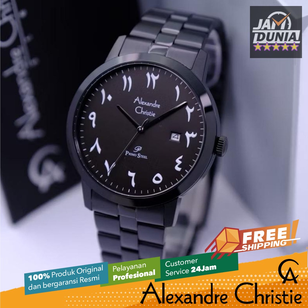 JAM TANGAN PRIA ALEXANDRE CHRISTIE ORIGINAL BLACK 1007 AC1007 AC 1007 NG ST B086