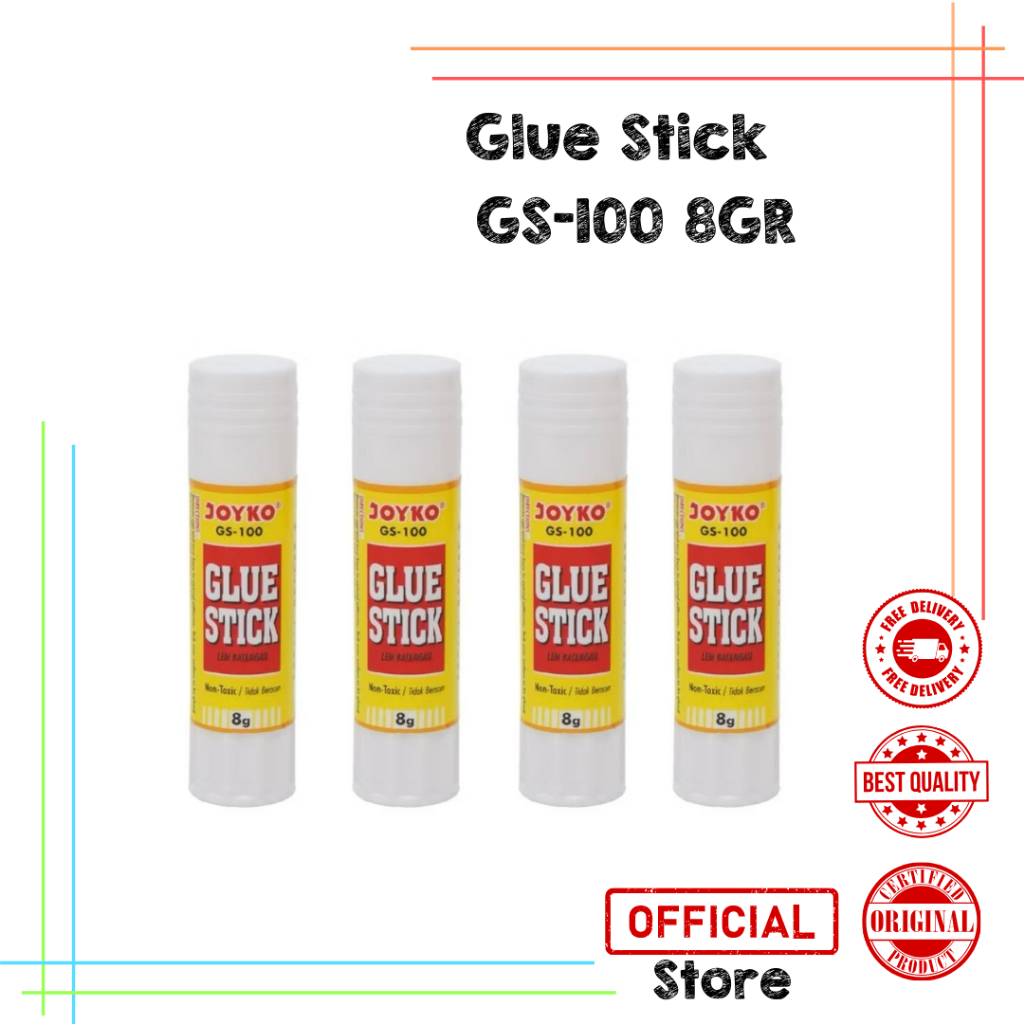 

Joyko Glue Stick 8gr / Lem Batang Lem Kertas Joyko Kecil Besar Putih