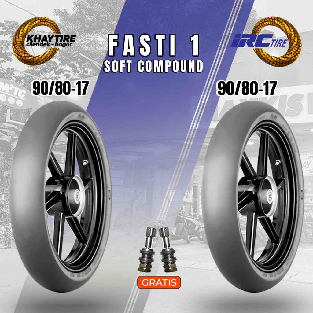 Sepasang Ban Motor Bebek IRC FASTI 1 90/80 & 90/80 Ring 17 Tubeless