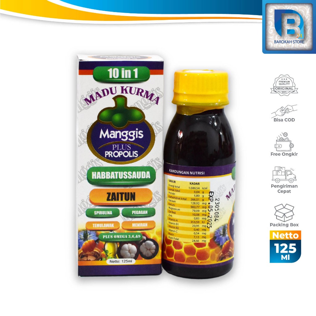 

Madu Kurma Manggis Plus Propolis 10 In 1 Herbal 125ml Sudah Bpom Vitamin Anak Omega 3 6 9 Habatusauda Kesehatan Dewasa Minuman Herbal