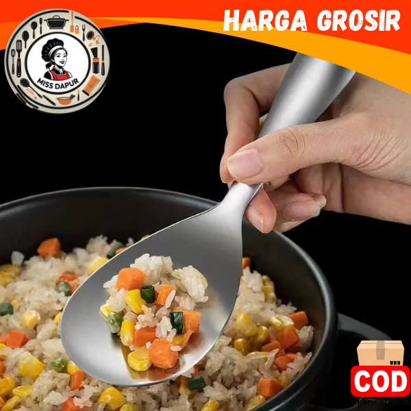 ALAT DAPUR SERBAGUNA SENDOK CENTONG SAYUR,CENTONG NASI/ BAHAN  STAINLESS STELL 304 PREMIUM CENTONG G