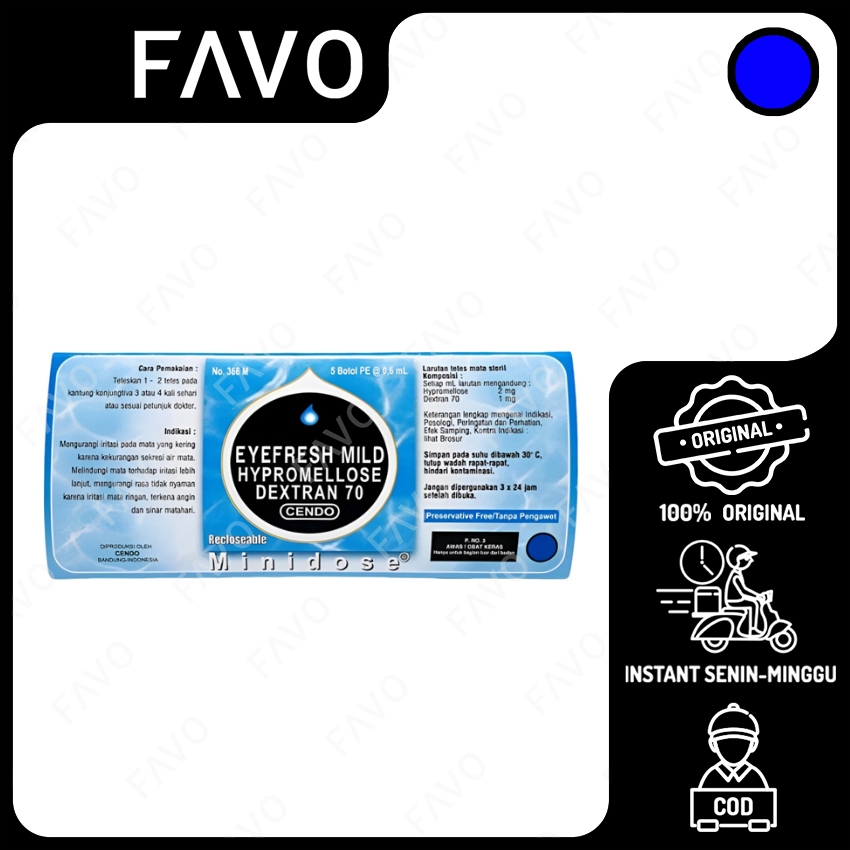 Cendo Eyefresh Minidose Obat Tetes Mata - 5 Tube