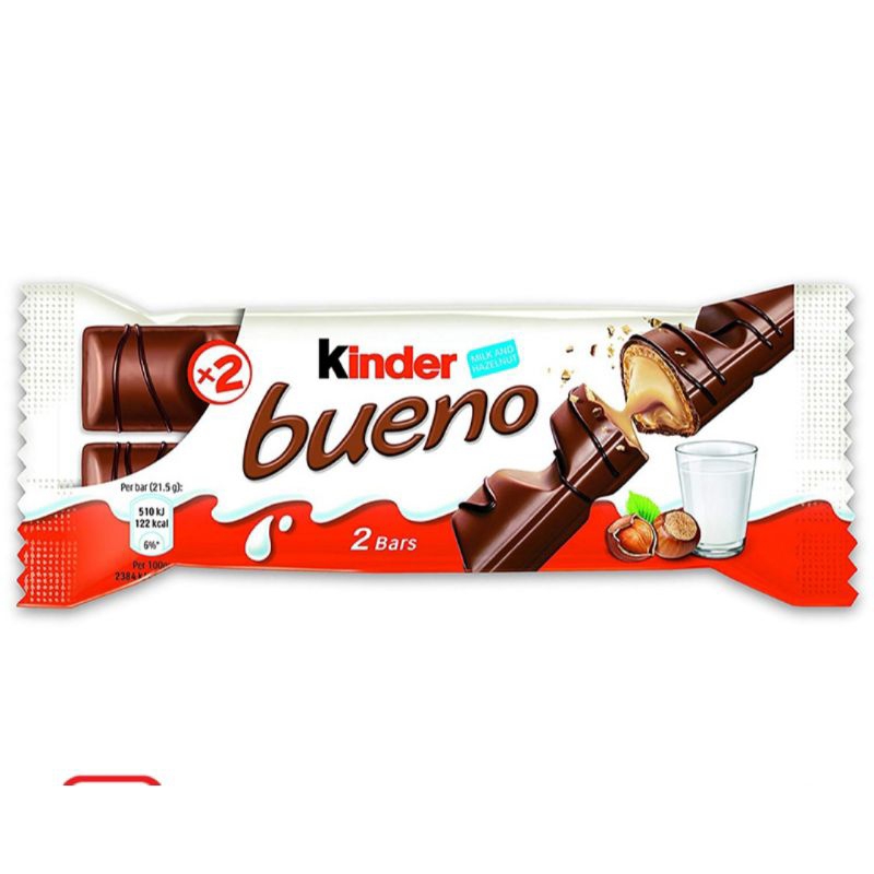 

Kinder Bueno Coklat Susu Hazelnut 43 gr