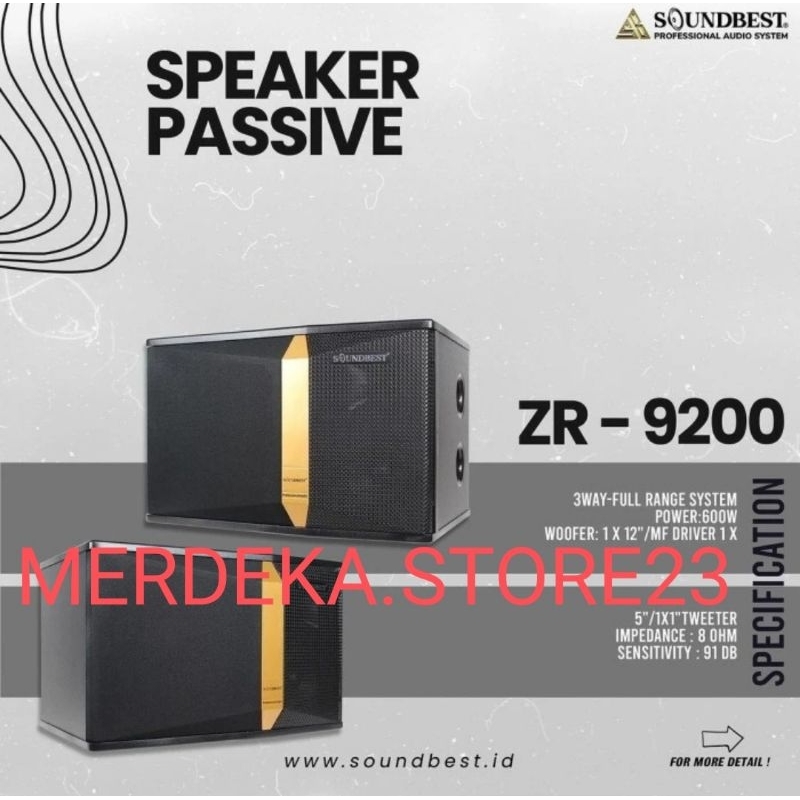 NEW Speaker Pasif SOUNDBEST ZR 9200 | SOUND BEST ZR9200 | SOUNDBEST ZR-9200 Original | Speaker Passi