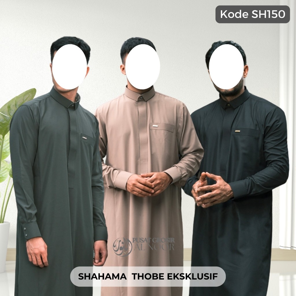 Jubah Pria | Gamis Pria | Shahama Thobe Eksklusif SH150| Pusat Grosir Al Noor