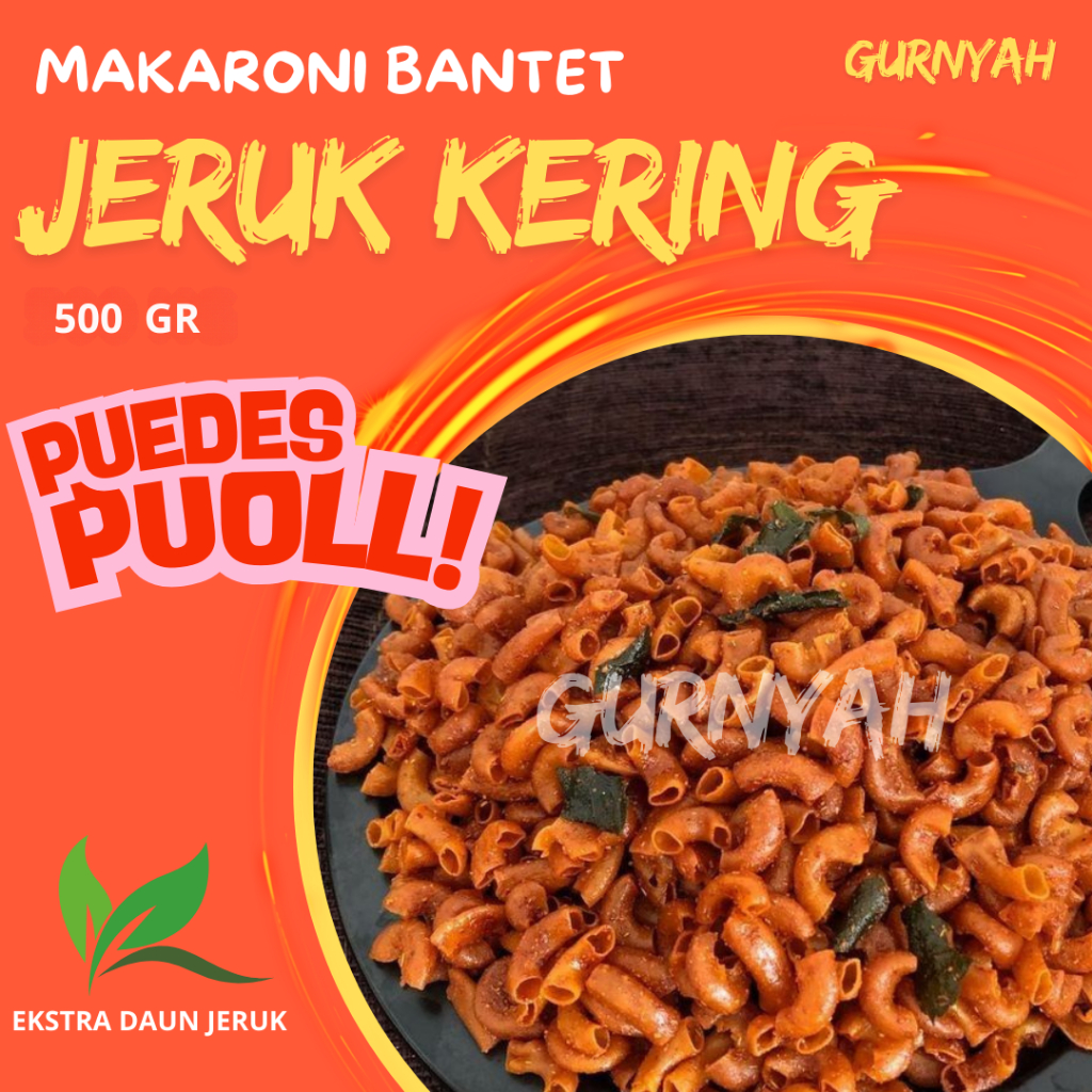 

GURNYAH-MAKARONI BANTET 500 GRAM EKSTRA DAUN JERUK