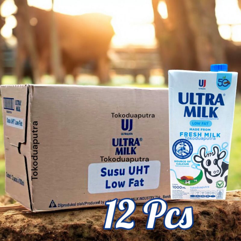 

Susu Ultra low fat Plain 1 Liter X 12 pcs / Ultra Low fat plain 1 liter / Susu Ultra milk low fat 1 karton