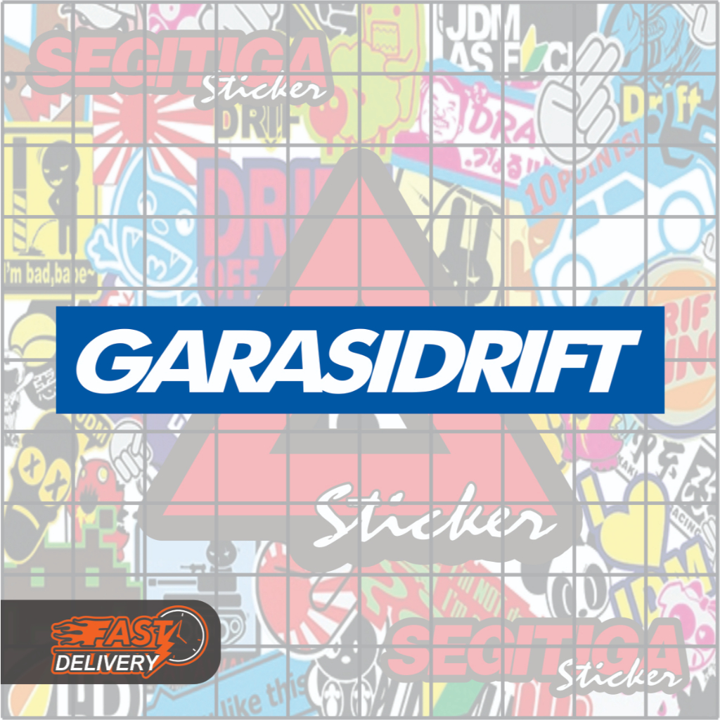 Sticker Garasi Drift Ukuran 8.5x1.5 Cm