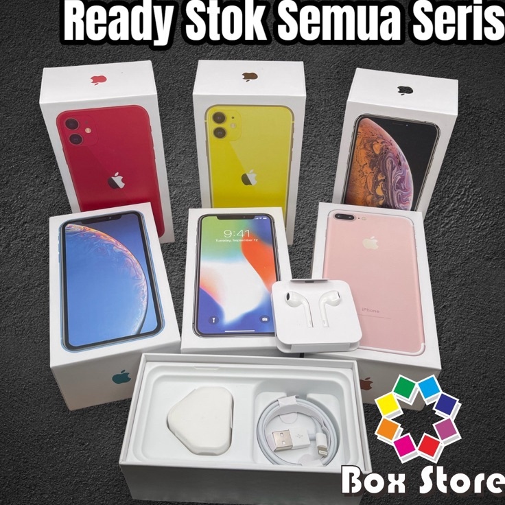 

DUS BOX IPHONE X XS XR 11 7 7 PLUS FULLSET READY SEMUA TIPE FREE REQ