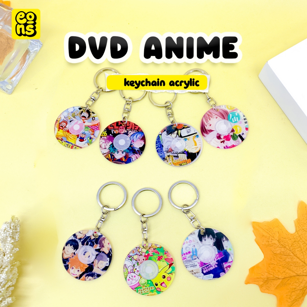 Gantungan Kunci DVD ANIME Aesthetic/ Keychain Acrylic DVD ANIME / Ganci Akrilik DVD ANIME