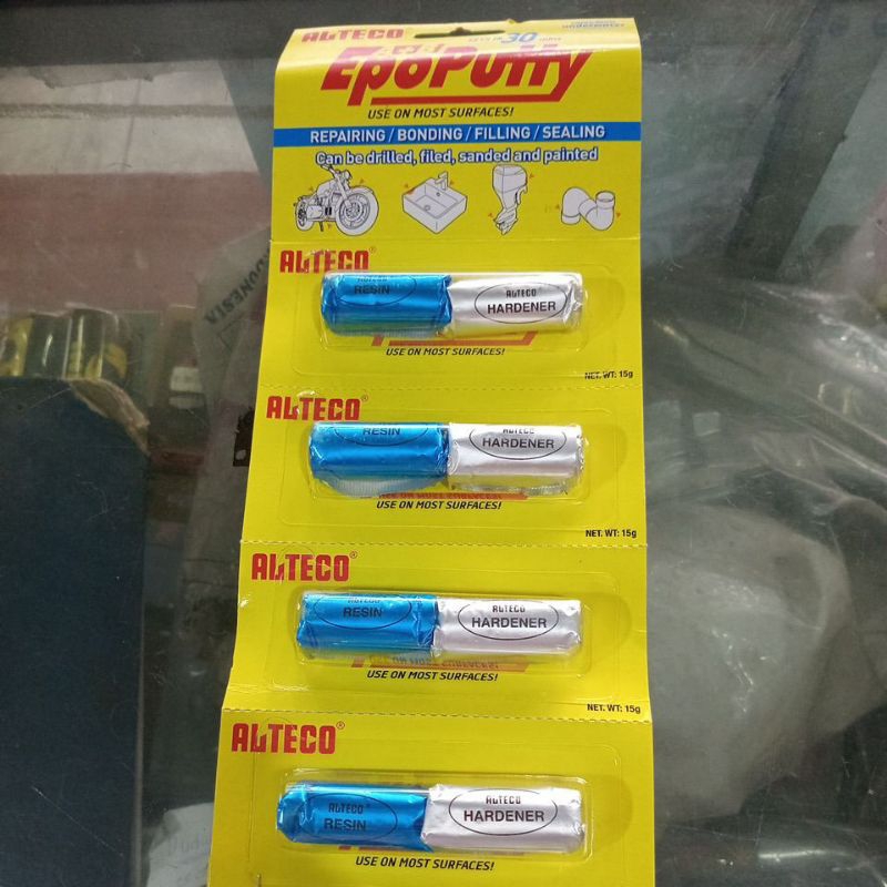 LEM PEREKAT BODY MOTOR ALTECO EPO PUTTY 15 GRAM, LEM POTING ( KUAT )
