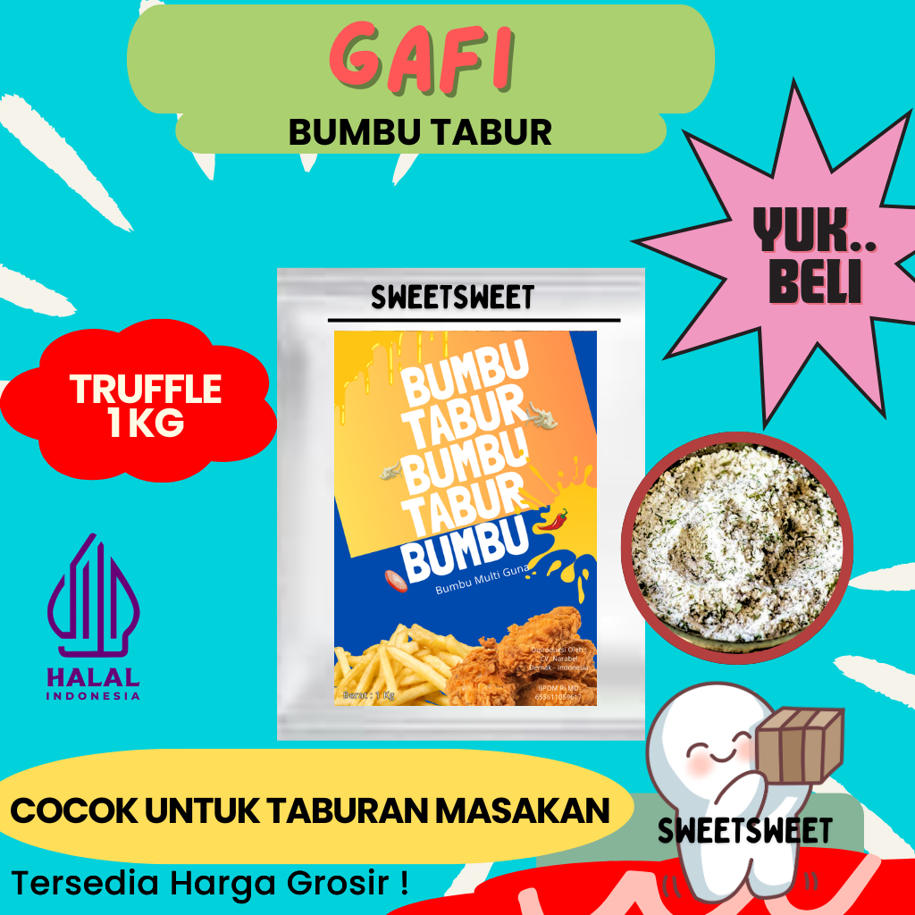 

Sweetsweet Bumbu Tabur Jamur Kemasan 1 Kg | Truffle Seasoning Powder {BISA COD} {Lebih Murah Grosir}