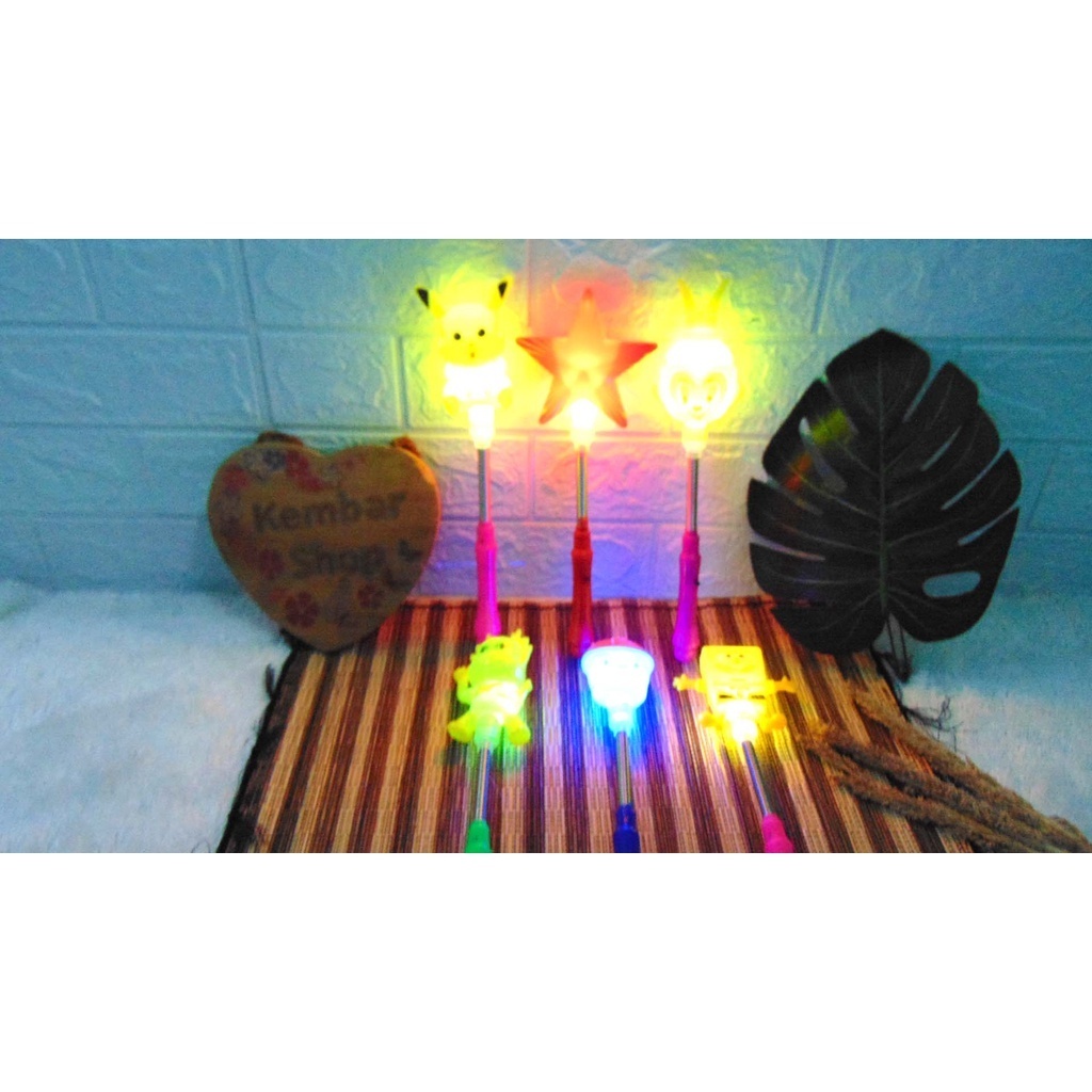MENTUL Ecer 1pcs [BISA NYALA] Stik Lampu Takbiran Konser Glow Stick bisa nyala ada tombol on off