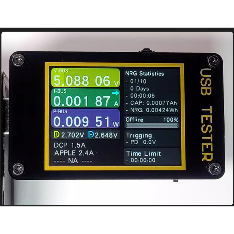 KY88 USB Tester Voltmeter Ammeter mirip FNB58 checker PD QC VOOC