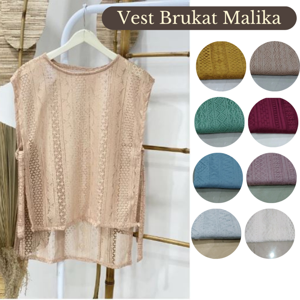 VEST OUTER BRUKAT MEWAH  OUTER VEST KONDANGAN  BRUKAT TILE GARDEN VEST TALI BRUKAT MODERN  ROMPI TAL