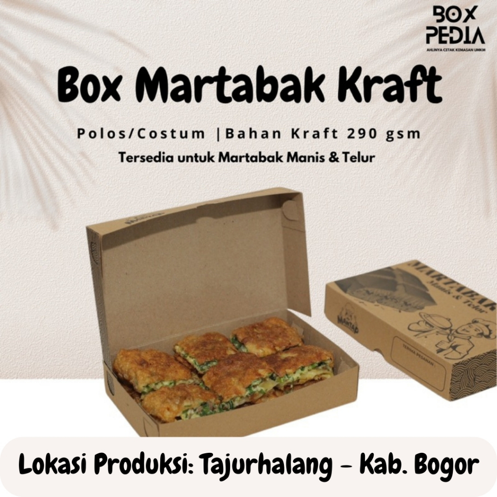 

Box Martabak Kraft Cetak 1 Warna - Eco Kraft Laminasi