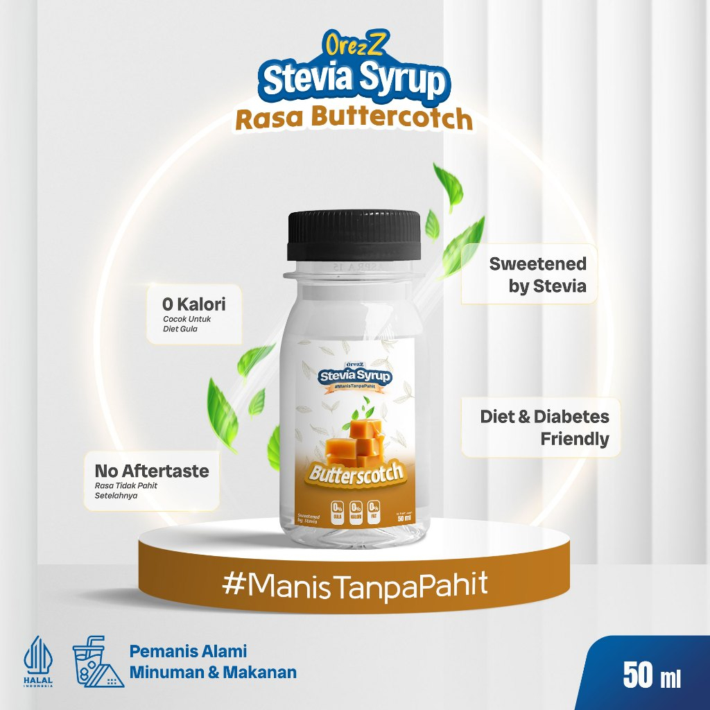 

Sirup Stevia Rasa Butterscoth 50 ML untuk Kopi dan Teh​