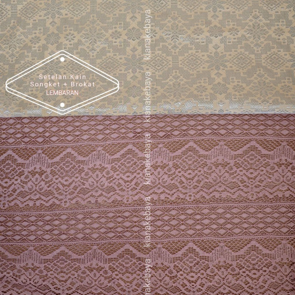 Setelan Kain Lembaran Songket dan Brokat Bahan Kebaya Tradisional Bali