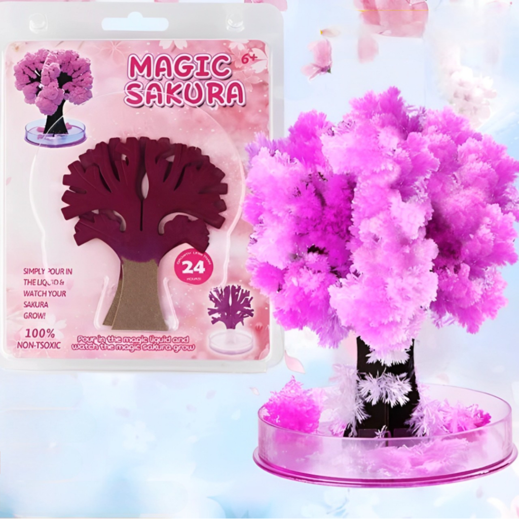 Mainan DIY Science Cairan Ajaib Penumbuh Pohon Bunga / Pohon Sakura Ajaib