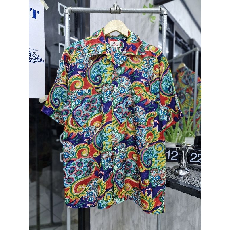 kemeja vintage silk tresco size M